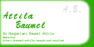 attila baumel business card